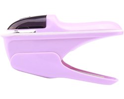 Handmatige nietmachine - Draagbare nietvrije nietmachine voor boekje - Brochures - Kranten - Folders - Paars