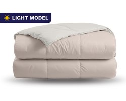 Zelesta Premiumbed Light - Silk & Coconut Cream 240x200 - Zomerdekbed zonder overtrek - Katoenen dekbed - Dekbed met vaste hoes - Hoesloos dekbed