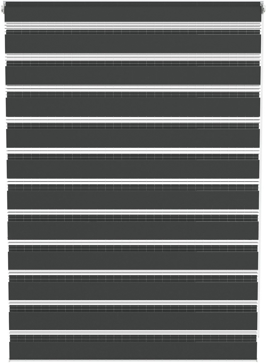 Aufun zebragordijnen Boren niet nodig 120x150 cm (B x L) Klemrolgordijnen Zonwerende rolgordijnen Gordijnen met kettingliften voor deuren en ramen Zij-trekrolgordijnen Zwart