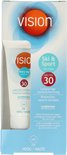 Vision Ski & Sport zonnebrandcrème SPF 30, in een tube.