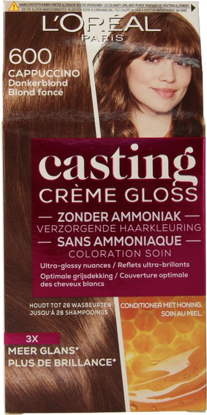 L’Oréal Paris Casting Crème Gloss Donkerblond 600 - Semi-permanente Haarkleuring Zonder Ammoniak