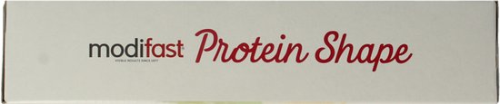 Modifast Protein Shape, Productinformatie op de lange zijde van de doos.