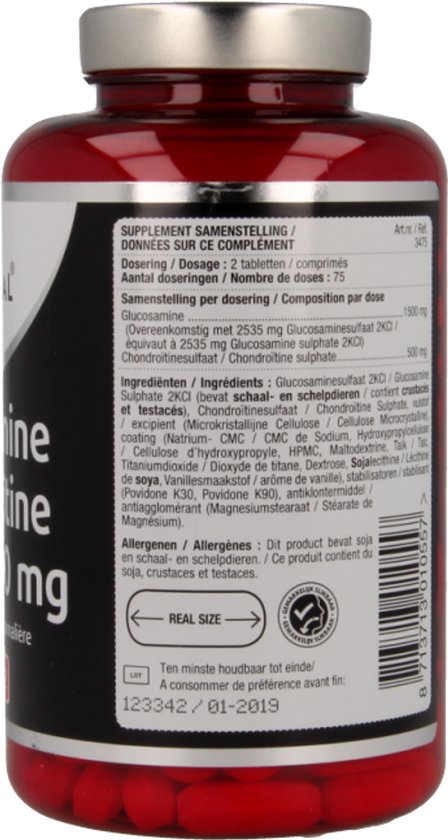 Lucovitaal Glucosamine ChondroÃ¯tine 1500/500 mg Voedingssupplement - 150 Tabletten