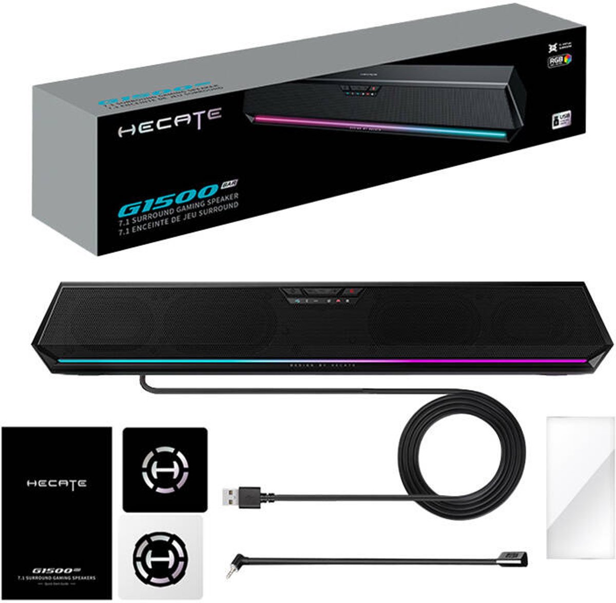 Edifier G1500 BAR - Gaming mini soundbar / Zwart
