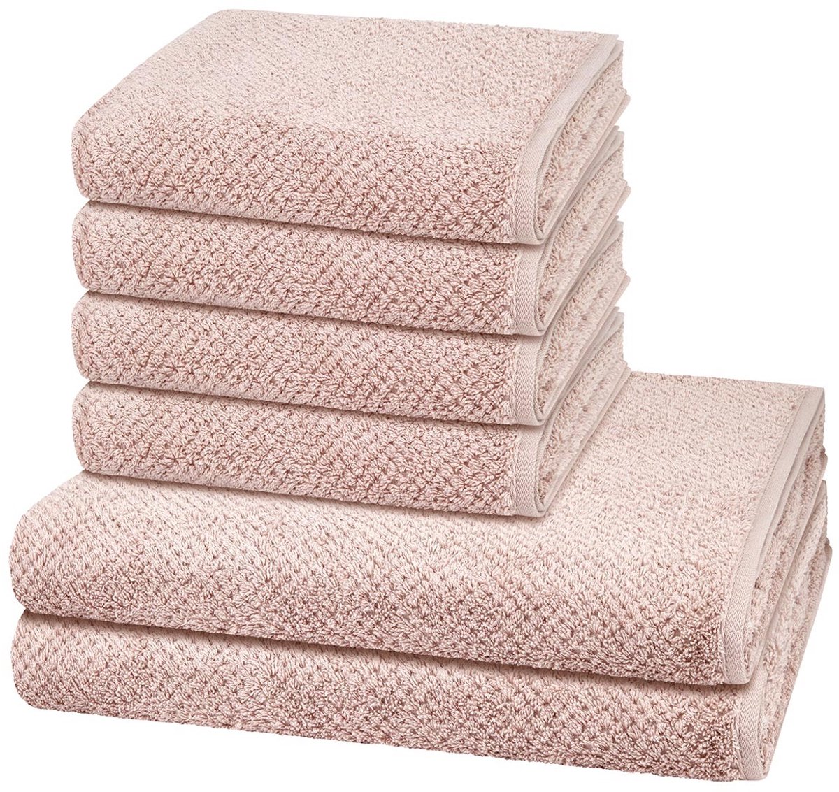 Cawö Sonstiges 4 X handdoek 2 X douchehanddoek - in set 6 pack Pure