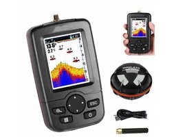 Visvinder - Draadloze Visdetector - Sonarsensor - Dieptemeting tot 45m - Met Afstandsbediening & Scherm - Voor Zoet & Zoutwater - Geschikt voor Boot & IJsvissen