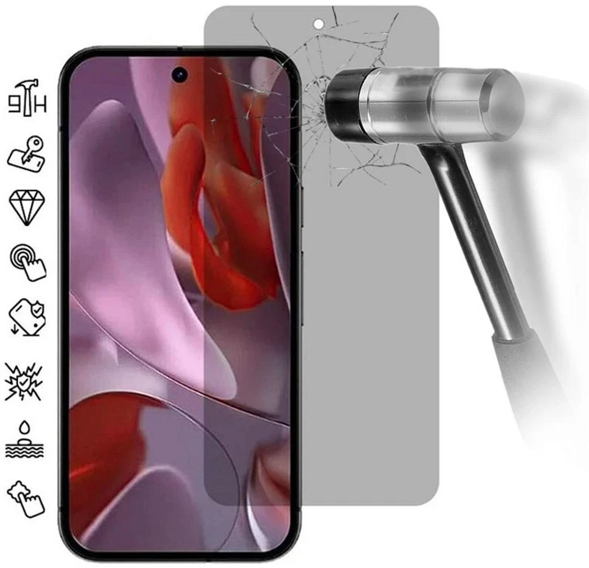 Google Pixel 9a Privacy Tempered Glass Screen Protector