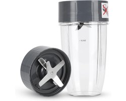 JGS Premium - 24 OZ Beker en Mes Vervangingsset voor Nutribullet 600W 900W Blenders- Accessoires voor Blender - Nieuwe Onderdelen