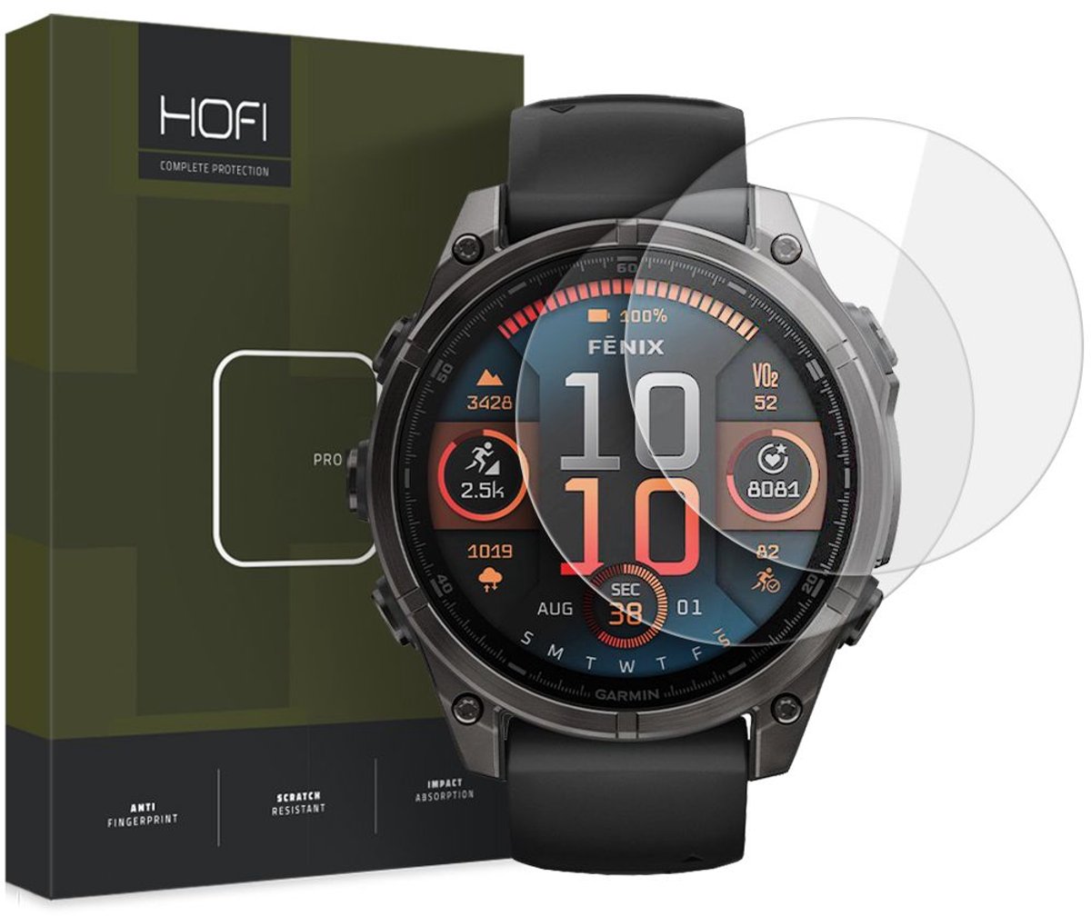 Hofi Gehard Glas Voor Garmin Fenix 8 47 Mm Set Van 2 Schermbescherming