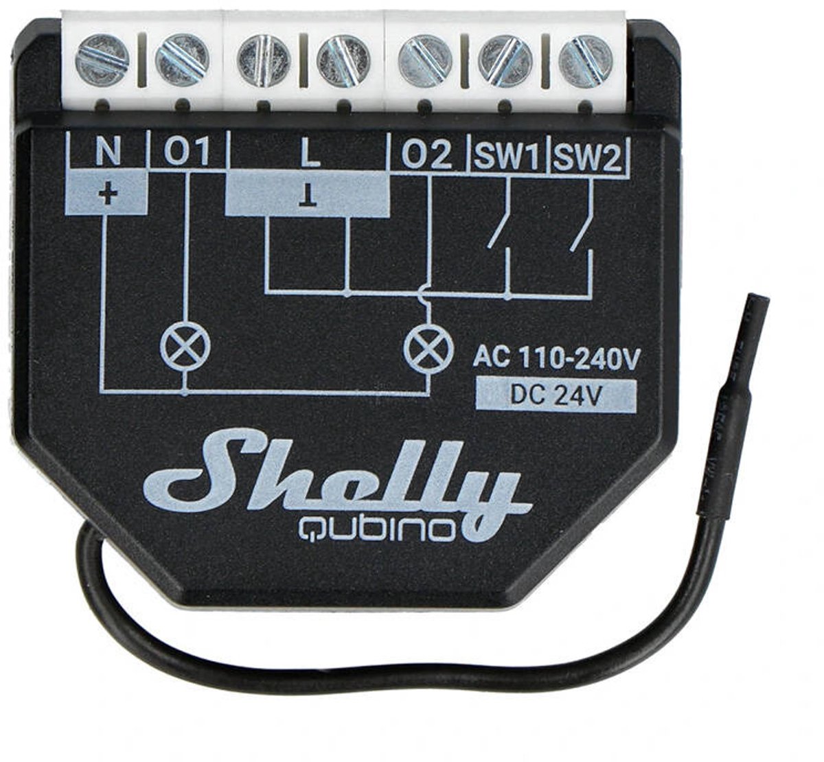 Shelly Shelly Qubino Wave 2PM Schakelactor Z-Wave, Z-Wave+