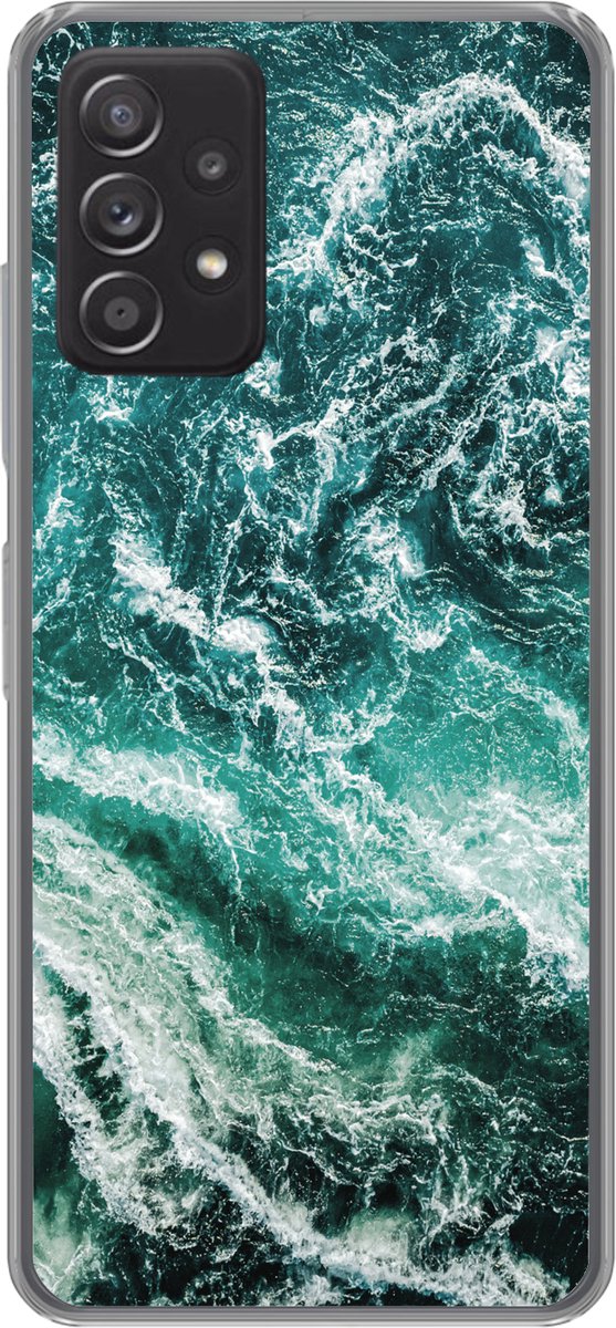 Telefoonhoesje Geschikt voor Samsung Galaxy A33 5G hoesje - Marmer print - Patroon - Natuurstenen - Siliconen Telefoonhoesje Telefoonhoesje