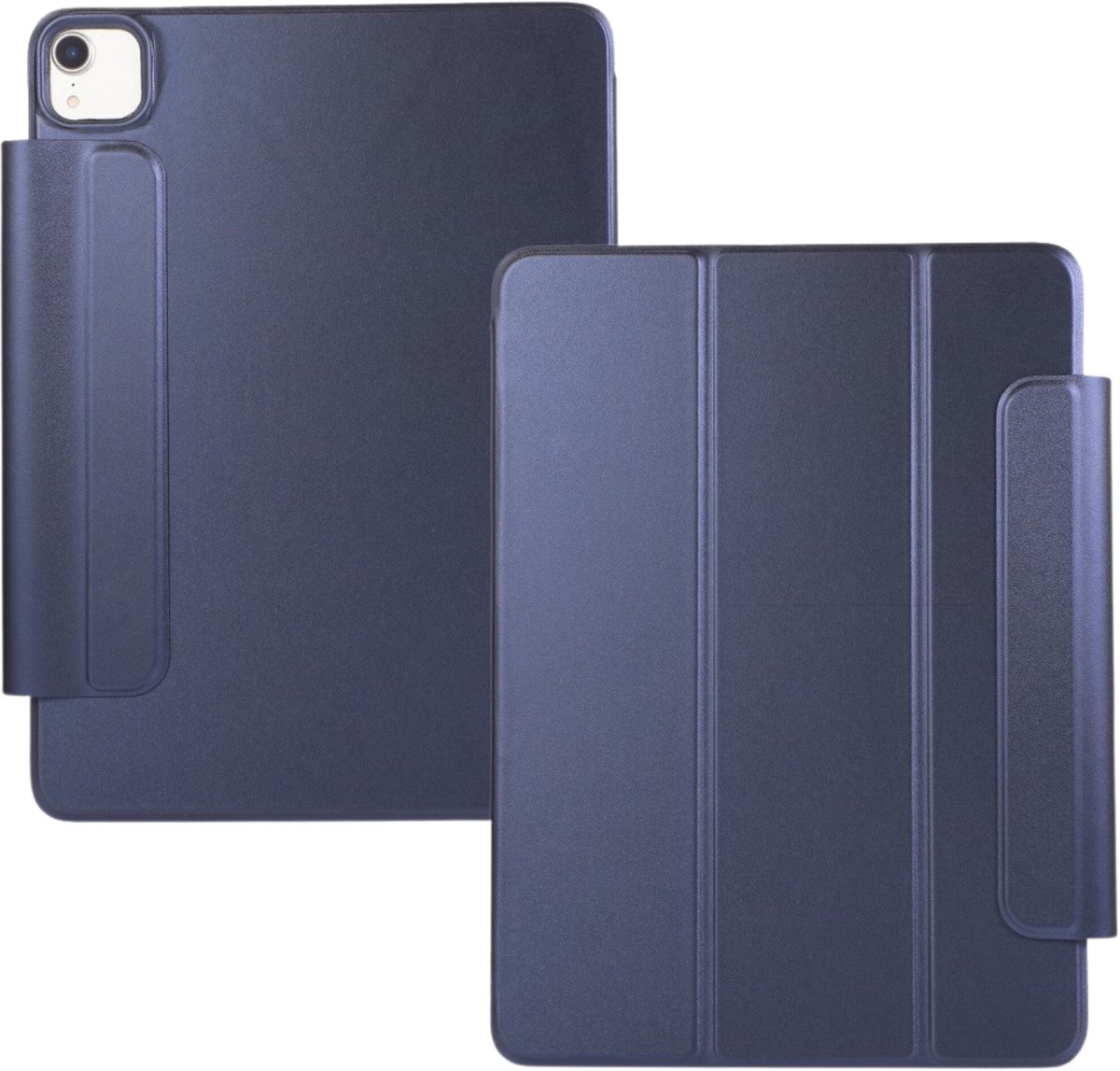 Lunso Geschikt voor iPad Air 13 inch (2024/2025) - Tri-Fold Bookcase hoes - Donkerblauw