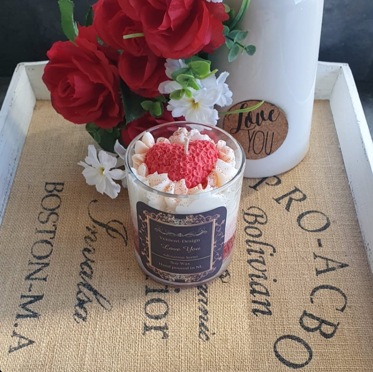 Love You Candle - Handmade by Venient Design