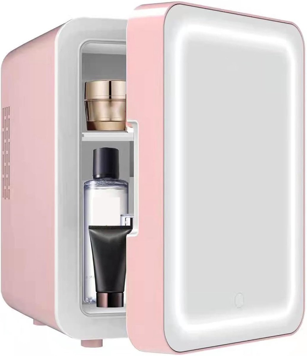 MKSS® Skincare Fridge 4L - Organizer - Make up Koelkast - Beauty Fridge - Wit en Roze
