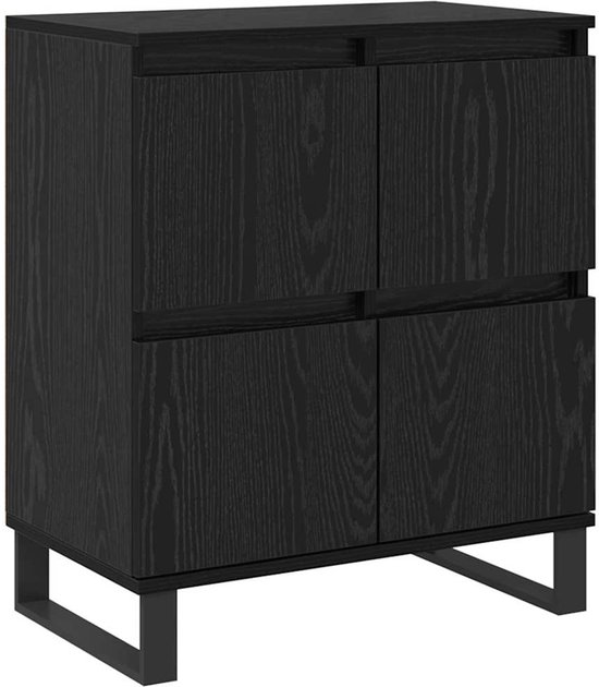 VidaXL Dressoir Zwart eiken 60 x 35 x 70 cm Bewerkt hout