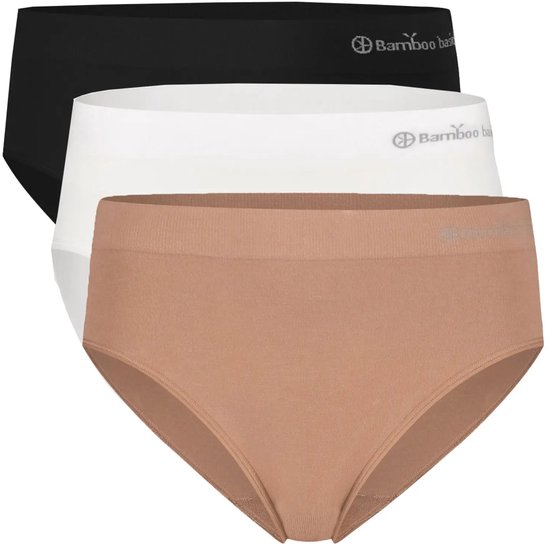 Bamboo Basics - Culottes intégrales sans couture Belle (pack de 3) Femme - Tan - S