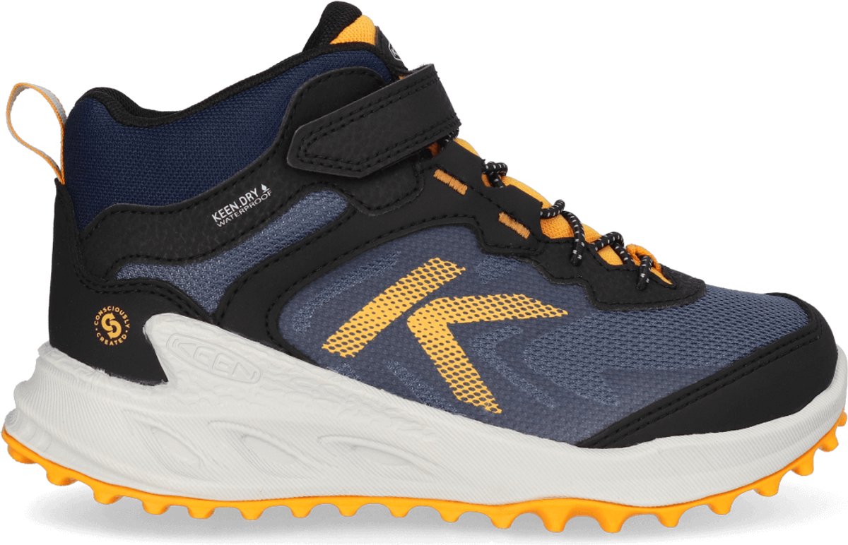 Keen Zionic Mid Younger Kids Wandelschoenen Naval Academy/Bright Marigold Blauw