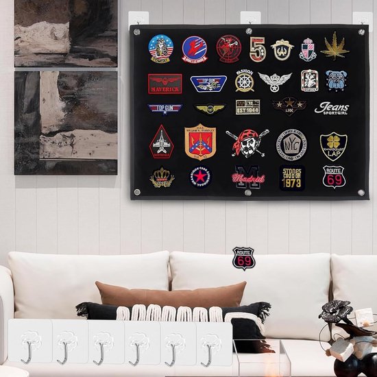 Patchs pour tableau , 60 x 45 cm, tactique, militaire, plaque , tapis mural, surface , tapis pliable, organiseur avec œillets pour badges, patchs, autocollants (noir Patchs pour tableau , 60 x 45 cm, tactique, militaire, plaque , tapis mural, surface , tapis pliable, organiseur avec œillets pour badges, patchs, autocollants (noir