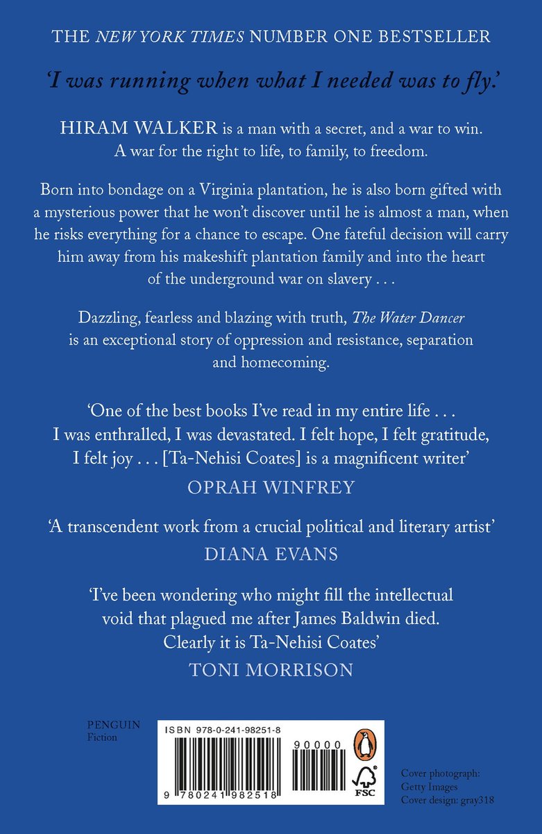 The Water Dancer - back cover