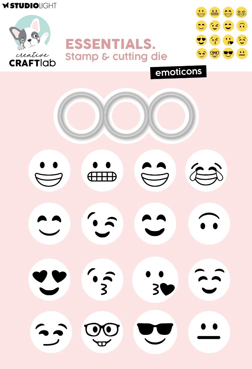 Stamp & cutting die Emoticons - essentials nr. 95