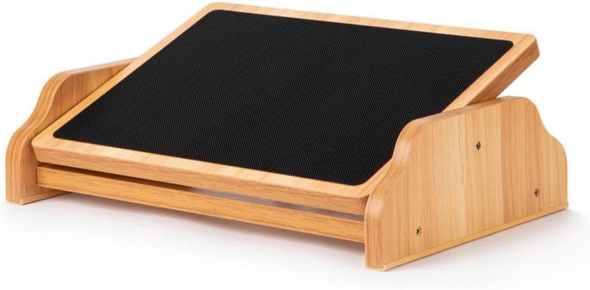 ZRSS® Ergonomische Voetensteun Bureau - Voetenbankje Verstelbaar - Tegen Rugpijn - Anti Slip - Hout