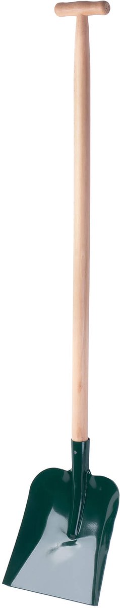 KADAX Schep, schep met ergonomische houten steel, zandschep met handvat, spade, blad van metaal, voor tuin, bouw, graven, tuingereedschap, grafschep (T-greep)