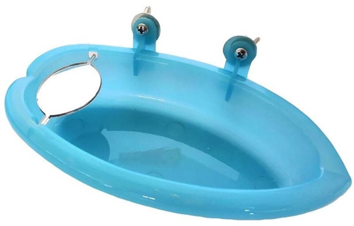 EXCITAT Vogelspeelgoed met spiegel - Vogelbad - Vogelkooi accessoires - Voor kanaries, vinken, papegaaien, lovebirds