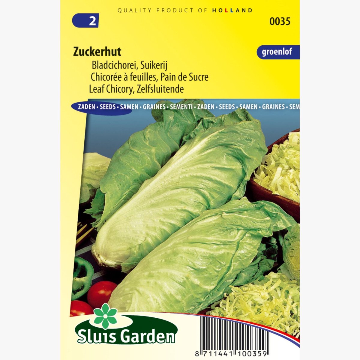 Sluis Garden - Bladcichorei / Groenlof Zuckerhut Zelfsluitende