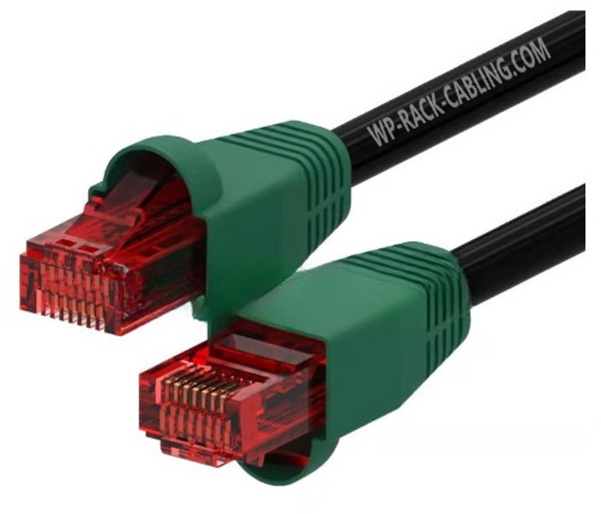 WP WPC-PAT-6U300BL-O netwerkkabel Zwart, Groen, Rood 30 m Cat6 U/UTP (UTP)