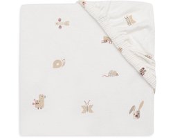 Jollein Hoeslaken Ledikant - 60x120cm - Jersey - Animal Friends