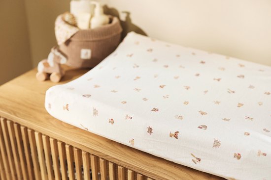 Jollein Aankleedkussenhoes - 50x70cm - Jersey - Animal Friends — afbeelding 4