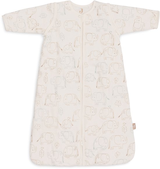 Jollein Slaapzak Baby Met Afristbare Mouw 90cm - Elephant Tales