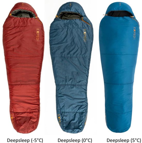 Exped Deepsleep (-5°C) - LW - Slaapzak Mummymodel - Burgundy rood / Moraine bruin van Exped — afbeelding 2