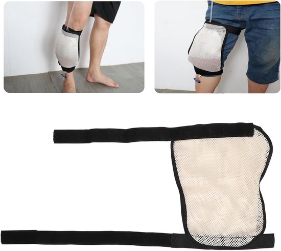 Urine Drainage Bag Holder - Catheter Leg Bag Holder met Elastische Band - Ademend Gaas - Grote Capaciteit - Katheter Bag Holder voor Nephrostomy en Ostomy van Merkloos	 — afbeelding 2
