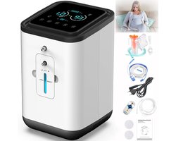 Zuurstofconcentrator - Zuurstofmachine - Zuurstoffles - Wit en Zwart
