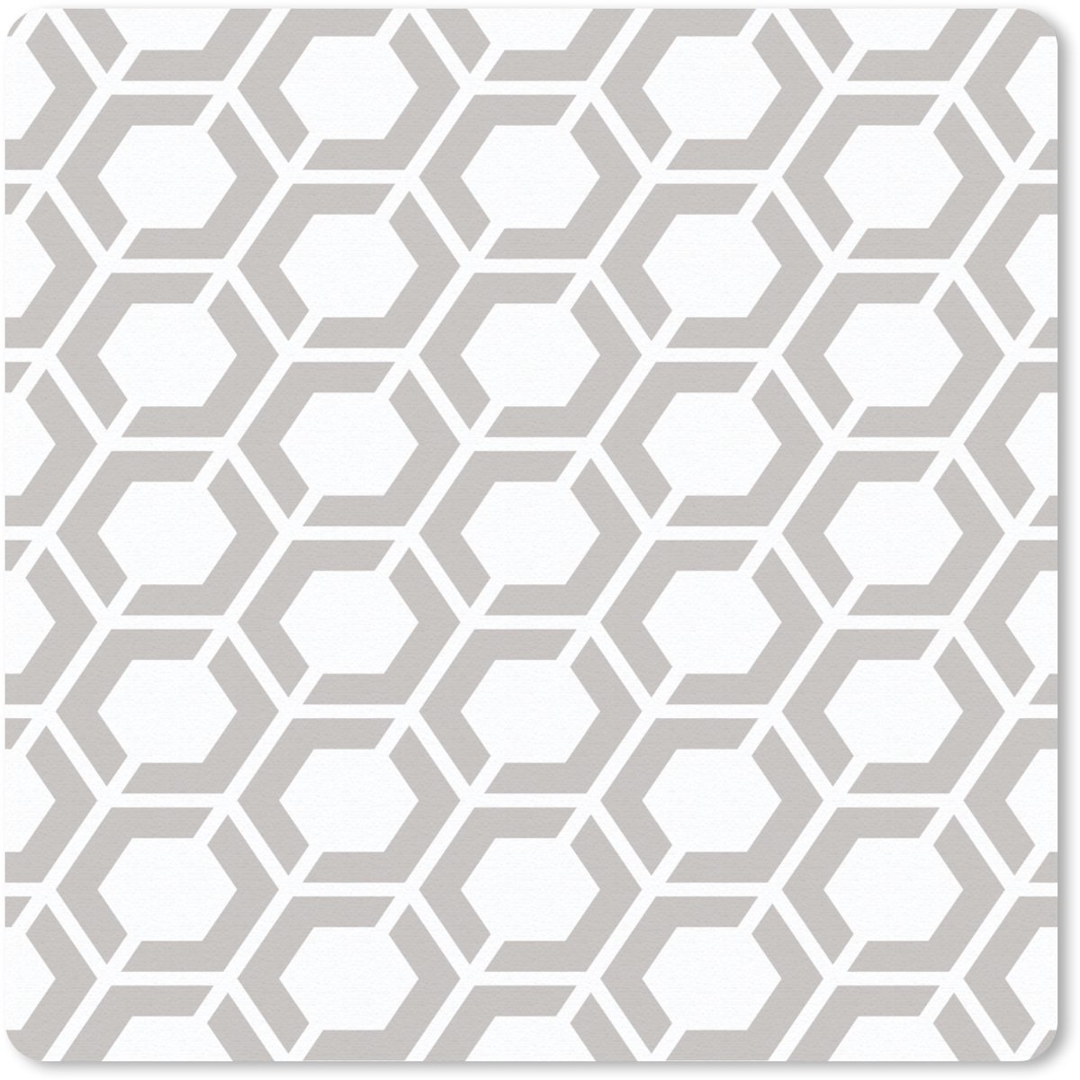 Muismat 30x30 cm - Mousepad Grafisch - Patroon - Modern - Hexagon - Muismatten