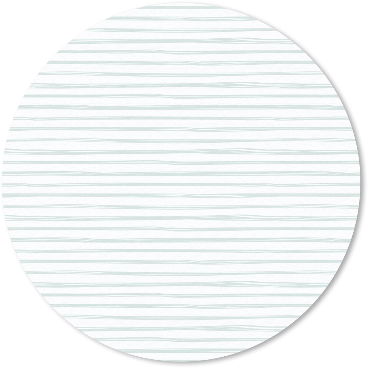Muismat rond 40x40 cm - Mousepad Zee - Sfeer - Strepen - Groen - Ronde muismatten