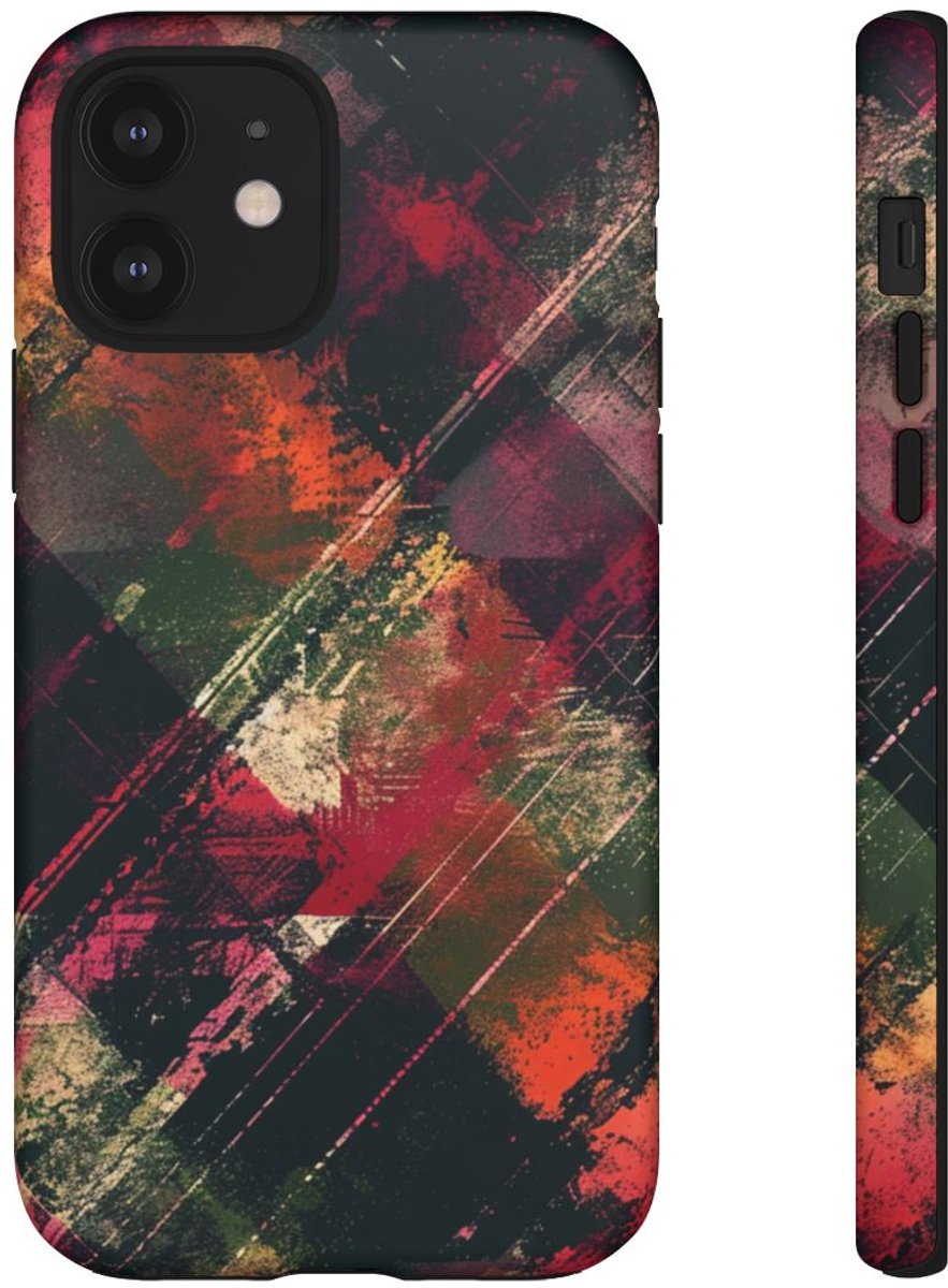 Abstract Grunge Patroon – Telefoonhoesje Geschikt voor iPhone 12