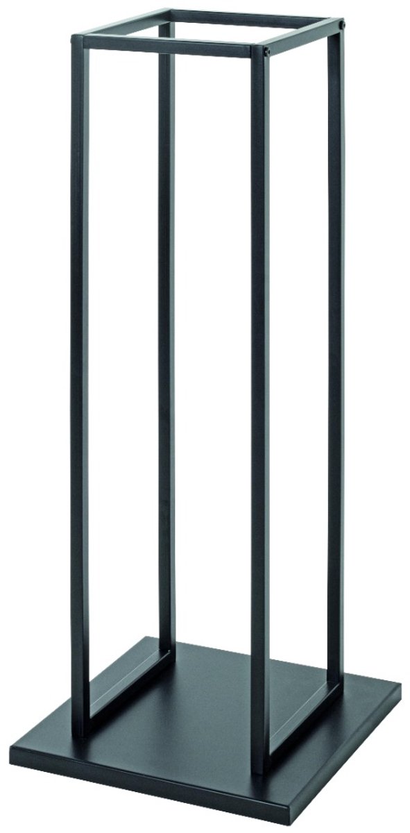 Houtopslag – Zwart staal – Stevige buisconstructie met bodemplaat – 33x33x85 cm – Tijdloos modern design