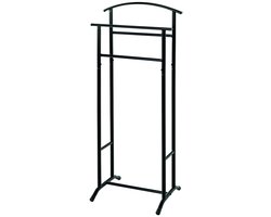 Dressboy – Zwart gepoedercoat staal – Ruimtebesparend design – 48 cm breed, 107 cm hoog