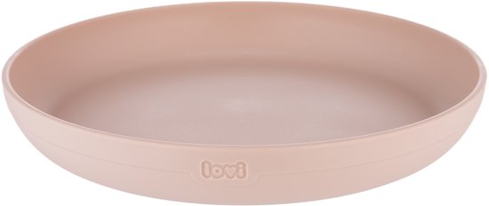 Service de table rose Difrax LOVI - Assiette, Kom et tasse ouverte - 6 mois et plus - Sans BPA, passe au micro-ondes et au lave-vaisselle