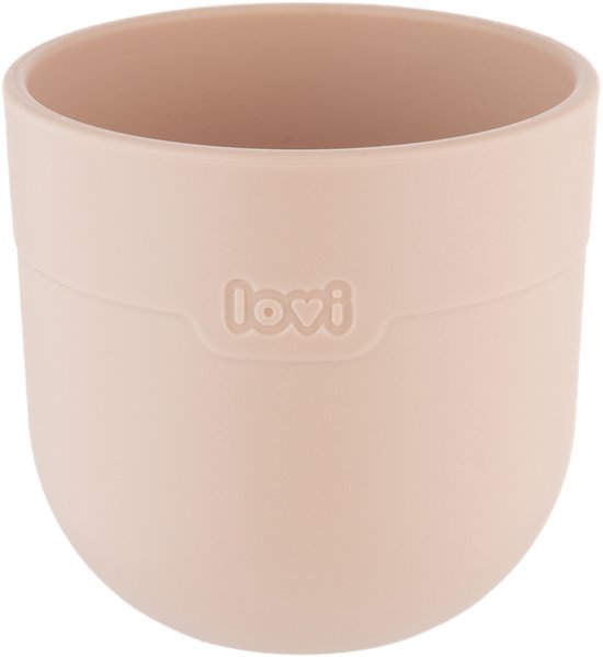 Service de table rose Difrax LOVI - Assiette, Kom et tasse ouverte - 6 mois et plus - Sans BPA, passe au micro-ondes et au lave-vaisselle