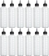 12 Bouteilles Compressibles 100 Ml + 2 Compte-gouttes 10 Ml - Bouchon Sécurité Enfant - Parfait Pour Voyages, Huiles, Liquides