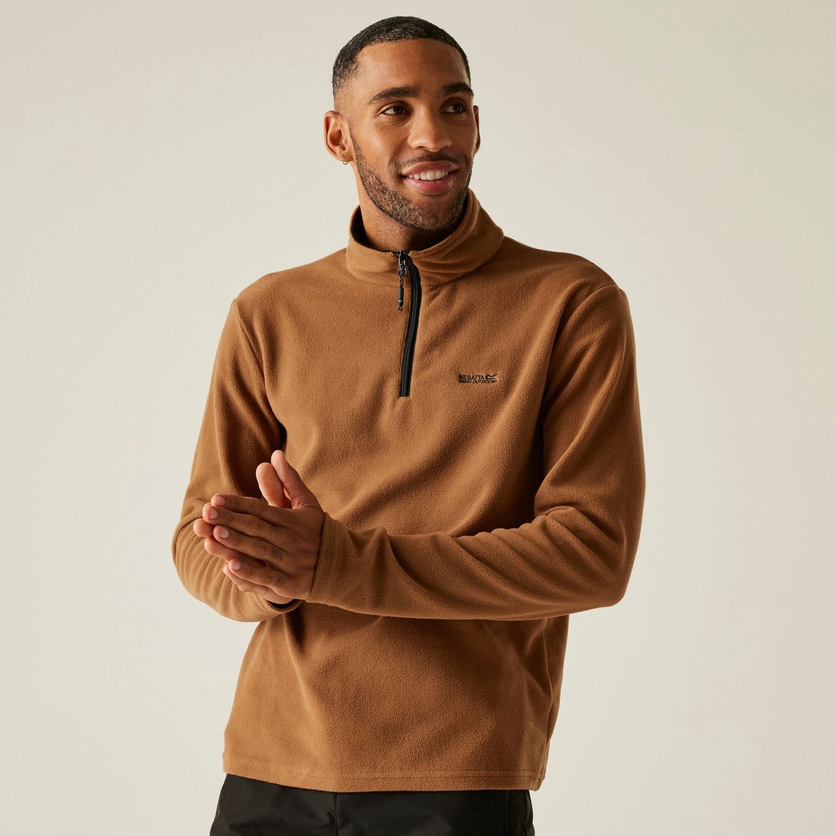 Fleece Heren Wandelen Thompson Bruin