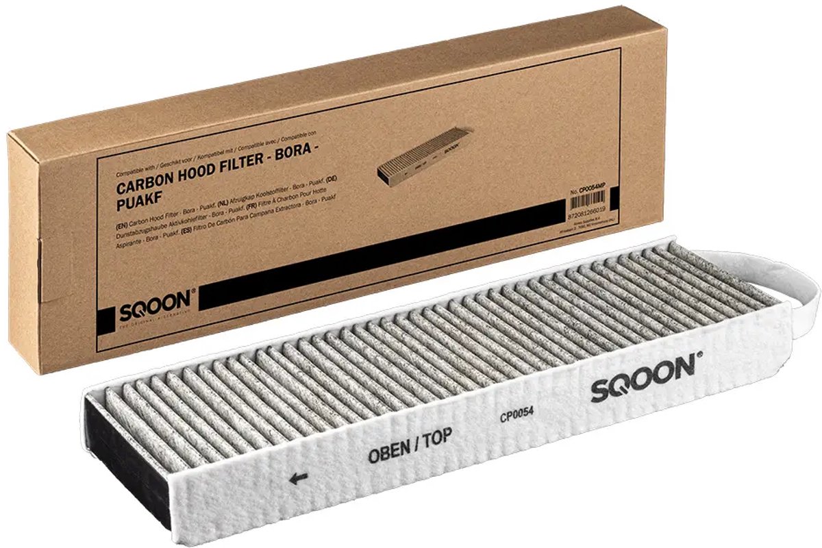 SQOON® Koolstoffilter afzuigkap geschikt voor BORA PUAKF - Gelijk aan model: PUAKF - Voor effectieve geur- en vetfiltering in recirculatiesystemen