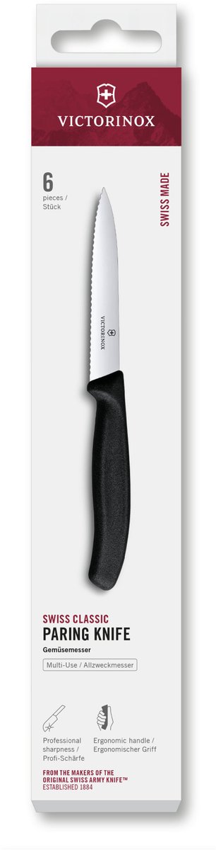 Victorinox Swiss Classic Schilmes 6st - 10cm - Zwart - Kartel/spits