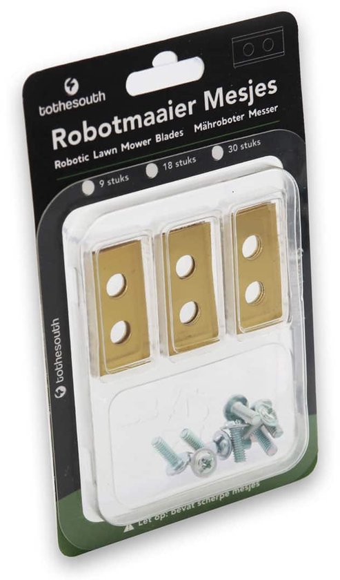 Lames de tondeuse robot To the South® en titane pour Worx Landroid S Basic - 9 pièces
