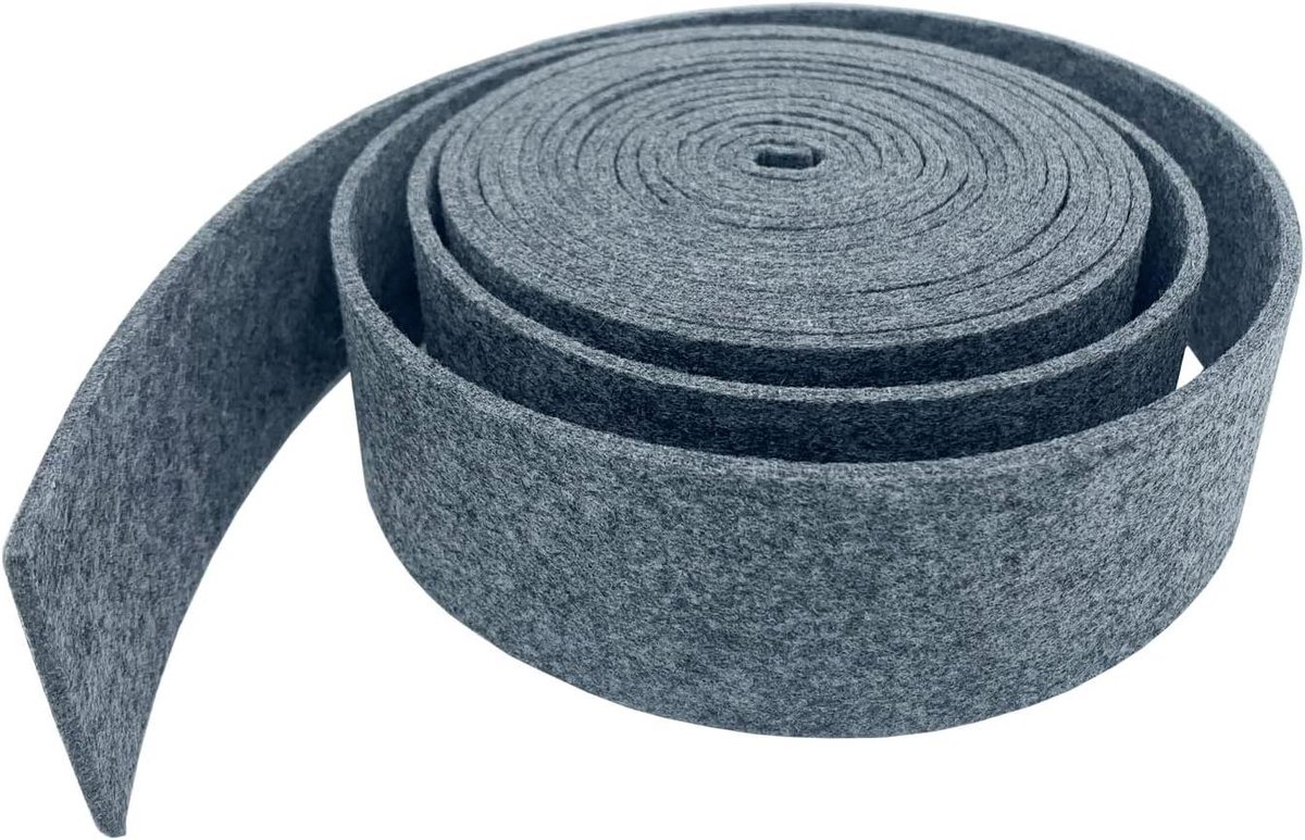 Allecto plus - Vilten rol 5 cm x 500 cm - Viltband van 3 mm dik polyester - Geschikt voor opbergtas, onderlegger, patchwork - Donkergrijs - Voor doe-het-zelf en handwerk - Decoratie