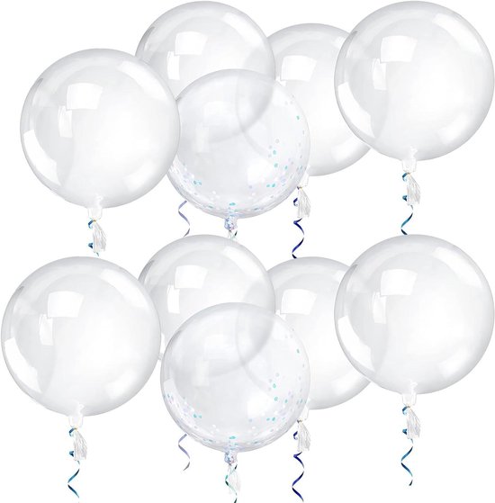 30 Pieces Bubble Transparent Balloons Bobo Balloons Crystal Bubble Clear Ballonnen Voor Verjaardagsfeestje House Kerstmis Huwelijksverjaardag Binnen En Ou