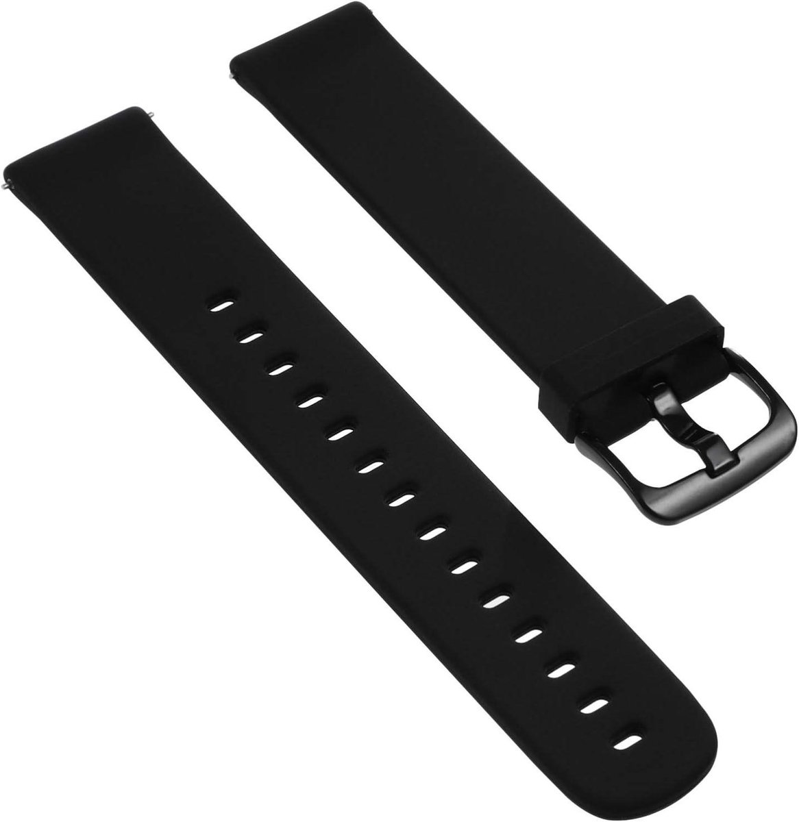 Allecto plus - 20mm Quick Release siliconen horlogeband voor Huami Bip-Lite - Reservebandjes met snelsluiting, comfortabel en duurzaam.